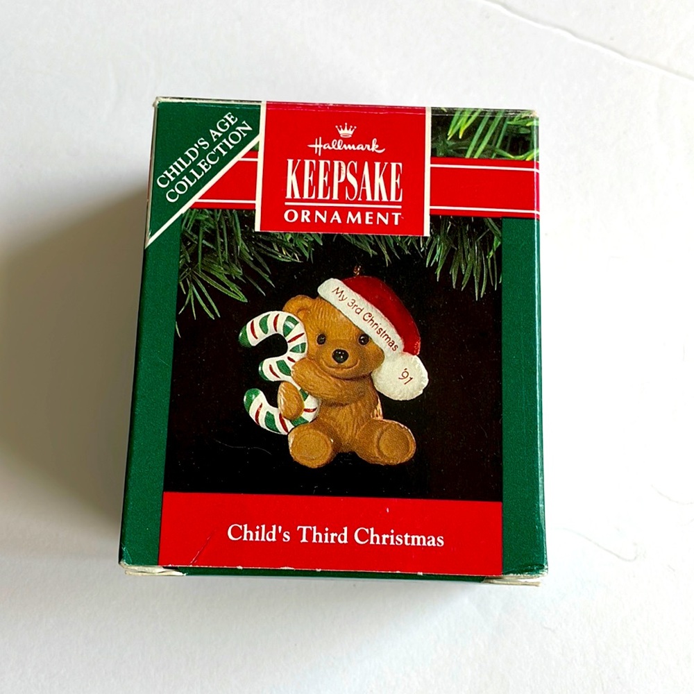 Hallmark keepsake ornament, child’s third Christmas